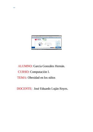 Monografía obesidad en los niños.