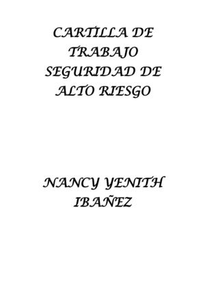 cartilla de trabajo seguridad de alto riesgo