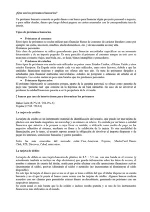 Prestamos Bancarios