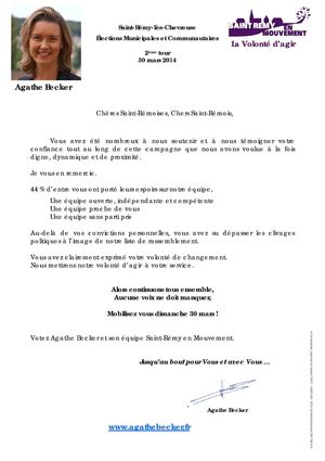 Profession de foi Agathe becker 30 mars 2014