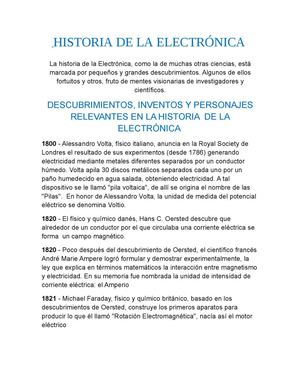 historia de la electrónica 