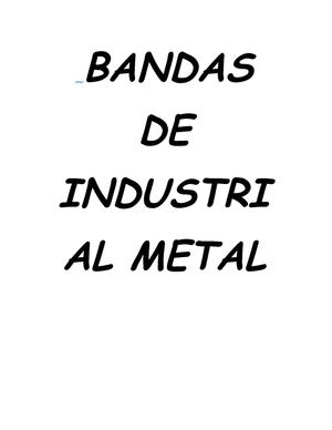 Bandas de industrial metal.