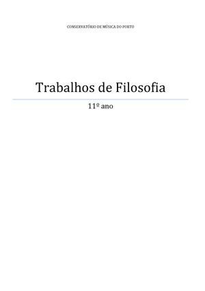 Trabalhos de Filosofia 11º ano