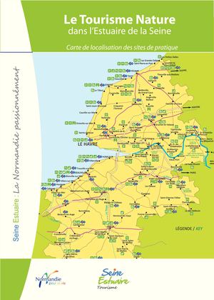 Carte touristique des activités natures à pratiquer dans l'Estuaire de la Seine