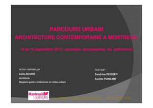 Balade sur l'architecture contemporaine à Montreuil