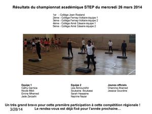 Championnat académique de STEP - mars 2014