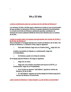 32 y 64 bits
