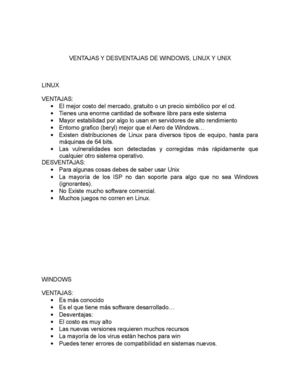 VENTAJAS Y DESVENTAJAS DE WINDOWS 