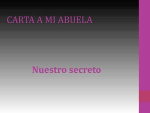 Carta a mi abuelita