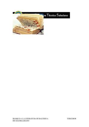 LITERATURA SUBALTERNA