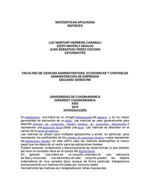 Operaciones con Matrices 