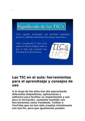 El uso de las tics en la Educación 