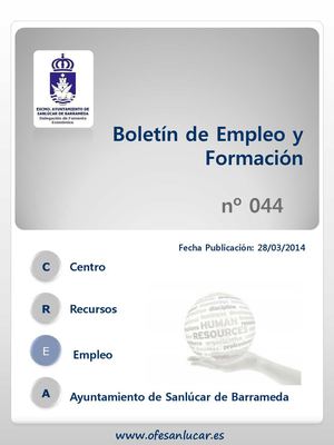 BOLETÍN DE EMPLEO Nº 44