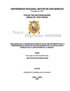 Tesis_Doctoral_Influencia de la Enseñana Directa en el Mejoramiento de la Comprensión Lectora_UNMSM
