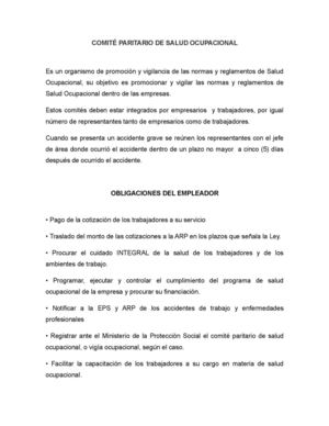 COMITÉ PARITARIO DE SALUD OCUPACIONAL