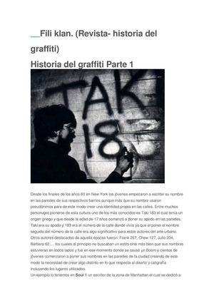 Historia del graffiti 