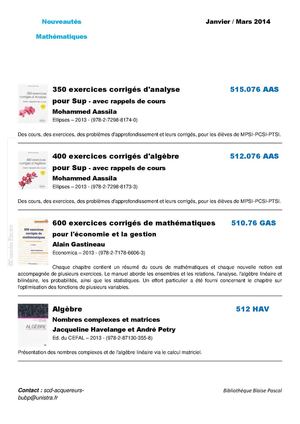 Commande Maths janv mars 2014