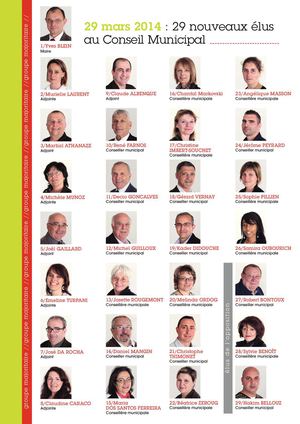 Trombinoscope de la nouvelle équipe municipale 2014-2010