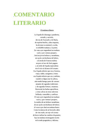 Comentario literario 