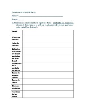 Conceptos básicos en Excel