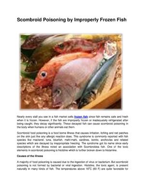 Scombroid Poisoning by Improperly Frozen Fish