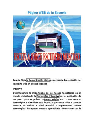 Nueva página WEB de la Escuela