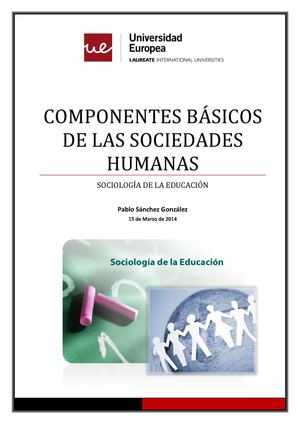 LOS 5 COMPONENTES BÁSICOS DE LA SOCIEDADES HUMANAS . Sánchez González, P