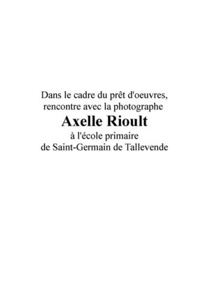 Prêt d'oeuvres 2014 - Axelle Rioult