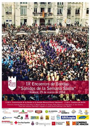 IX ENCUENTRO DE BANDAS "SONIDOS DE SEMANA SANTA" EN HUESCA