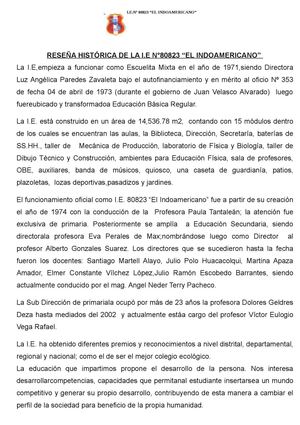 RESEÑA HISTÓRICA INSTITUCIONAL