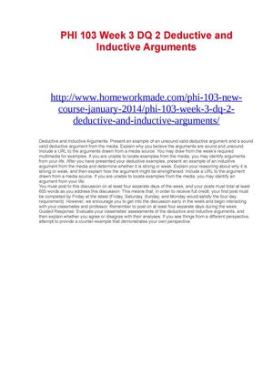 Calaméo - PHI 103 Week 3 DQ 2 Deductive and Inductive Arguments