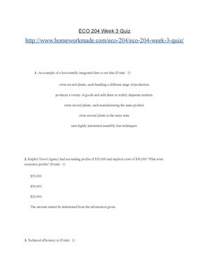 Calaméo - ECO 204 Week 3 Quiz