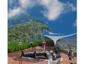 Render proyecto estacionamiento parque central