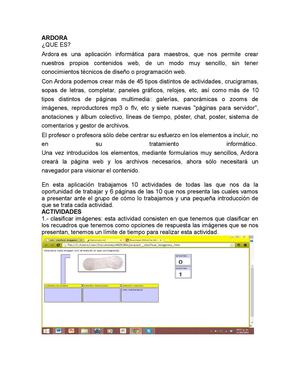 trabajando con ardora