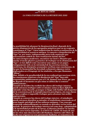 La Peligrosa Danza Del Chod