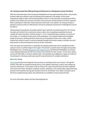 Parking Lot Repair Bucks County