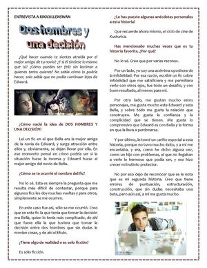 Entrevista a Kikicullenswan - Dos hombres y una decisión