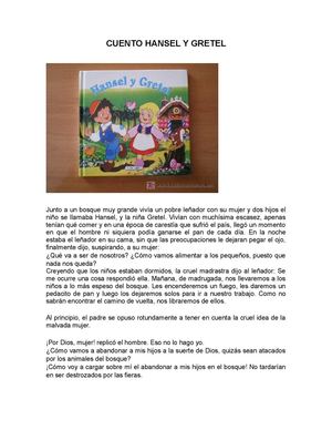 Cuento Hansel y Gretel