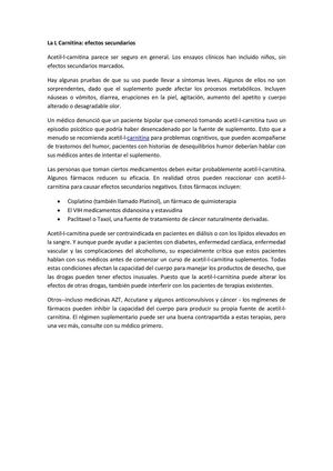 L Carnitina