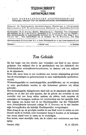 1943, Artsenijkunde jrg 1