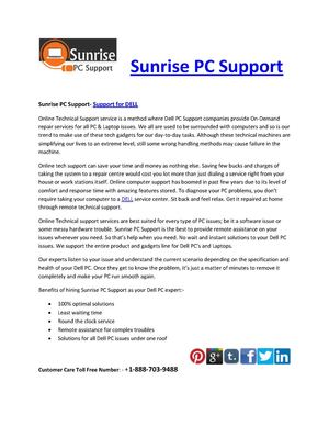 Sunrise PC Support- Support for DELL