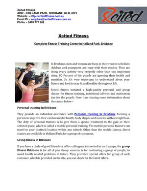 Xcited Fitness - A Complete Fitness Training center in Holland Park, Brisbane