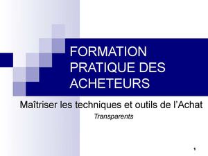 formation pratique des acheteurs
