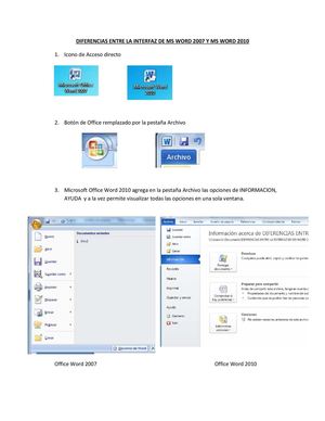 Diferencias entre Oficce Word 2007 - 2010