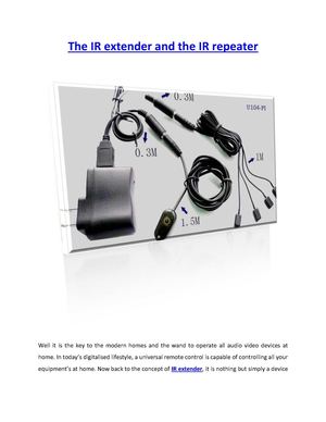 The IR extender and the IR repeater