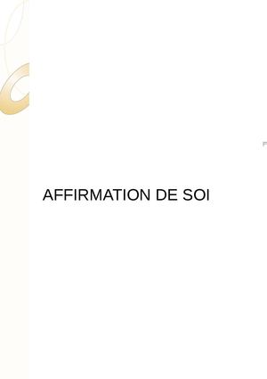 affirmation de soi - assertivité