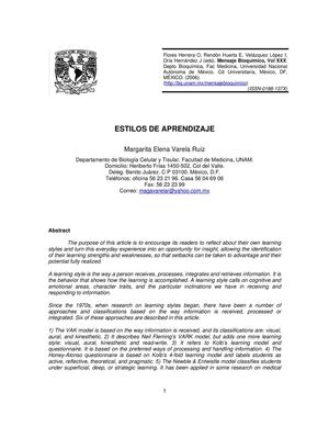 LOS ESTILOS DE APRENDIZAJES