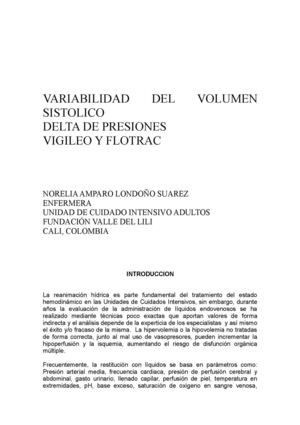 variabilidad del volumen sistolico