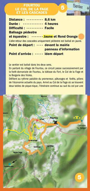 Fourtou - le col de la Fage et les cascades