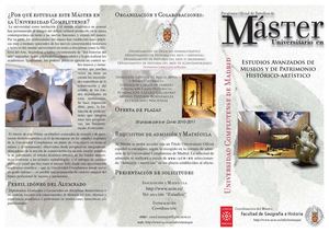 Máster en Museos y Patrimoio UCM